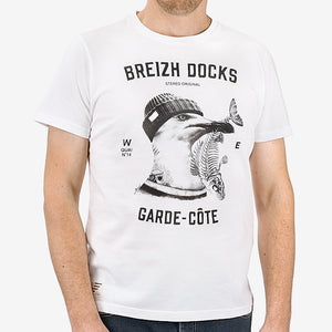 T-shirt Garde-Côte Blanc homme STERED