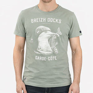 T-shirt Garde-Côte Vert Olive homme STERED