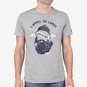 T-shirt L’Appel du large Gris Homme STERED