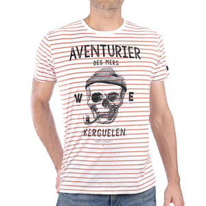 T-shirt marinière aventurier des mers rouille
