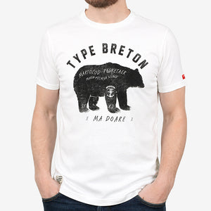 T-shirt Type Breton écru Homme STERED