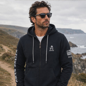 Veste zippées Korser noir Homme STERED