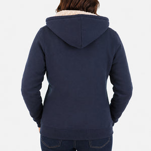 Veste Sherpa Hirondelles Marine Femme STERED