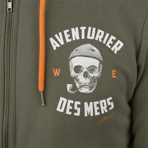 Veste zippée Aventurier des mers kaki