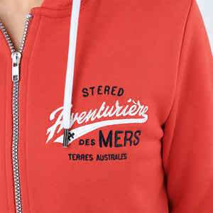 Veste zippée Aventurière Terres Australes Rouge magma Femme STERED